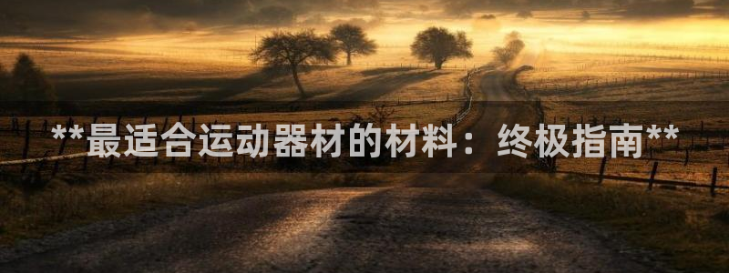 意昂3娱乐首页网站大全：**最适合运动器材的材料：终
