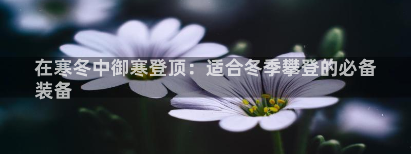 意昂体育3招商电话地址：在寒冬中御寒登顶：适合冬季攀